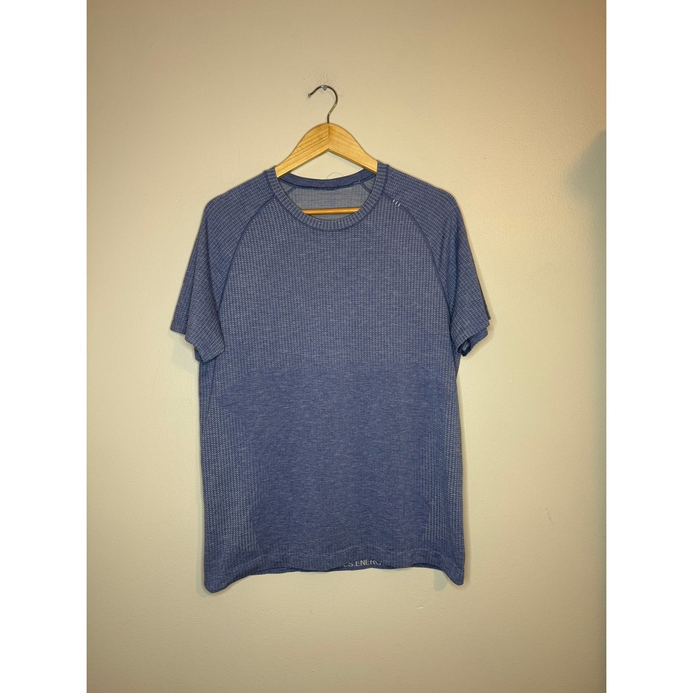 Lululemon Metal Vent Tech 2.0 Short Sleeve‎ Shirt Blue Mens Size Medium Workout